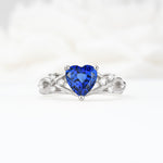 Celtic Knot Heart Shaped Sapphire Engagement Ring - Additional view