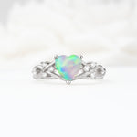 Celtic Knot Heart Shaped Fire Opal Engagement Ring - Additional view