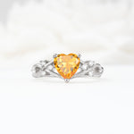 Celtic Knot Heart Shaped Citrine Engagement Ring - Additional view