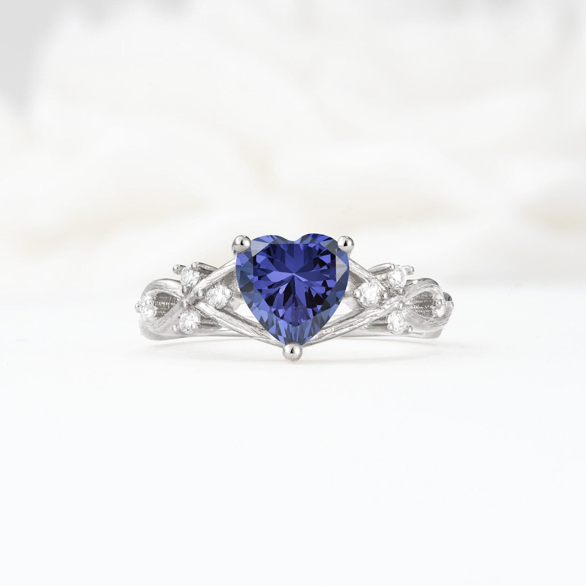 Celtic Knot Heart Shaped Tanzanite Engagement Ring - Additional view