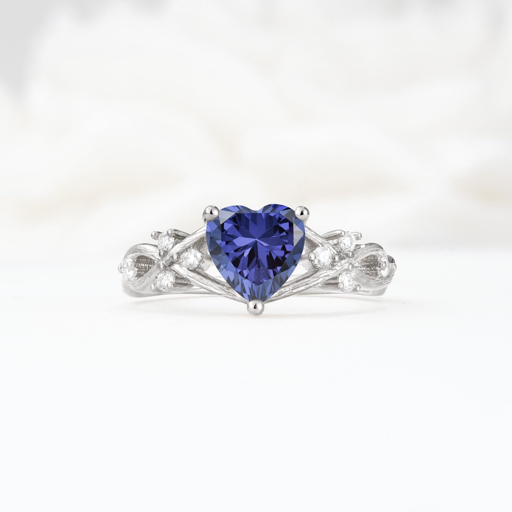 Celtic Knot Heart Shaped Tanzanite Engagement Ring - Additional view