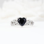 Celtic Knot Heart Shaped Black Onyx Engagement Ring - Additional view