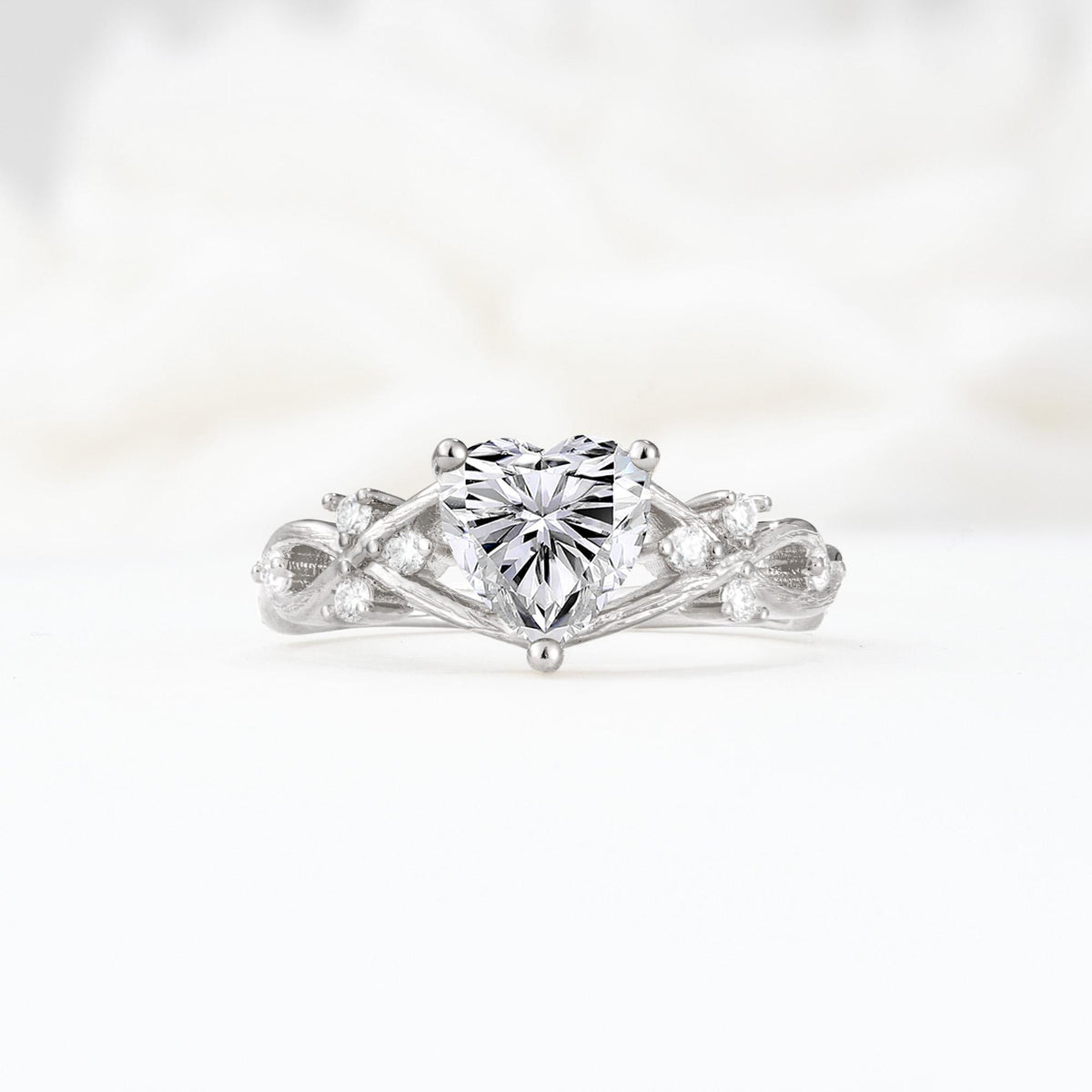 Celtic Knot Heart Shaped Lab Diamond Engagement Ring - Additional view