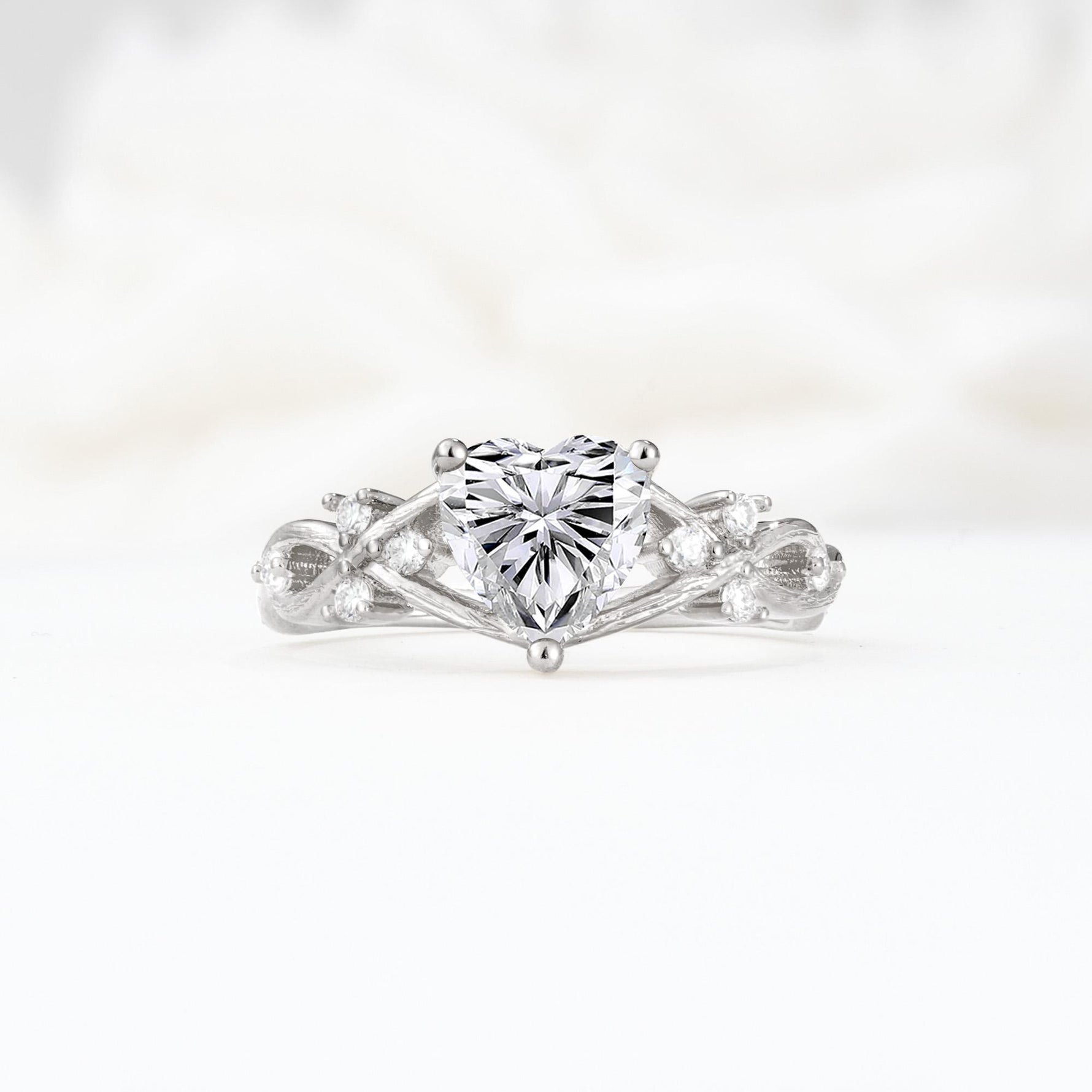 Celtic Knot Heart Shaped Lab Diamond Engagement Ring - Additional view