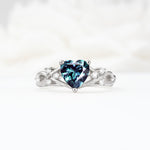 Celtic Knot Heart Shaped Alexandrite Engagement Ring - Additional view