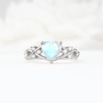 Celtic Knot Heart Shaped Moonstone Engagement Ring - Additional view