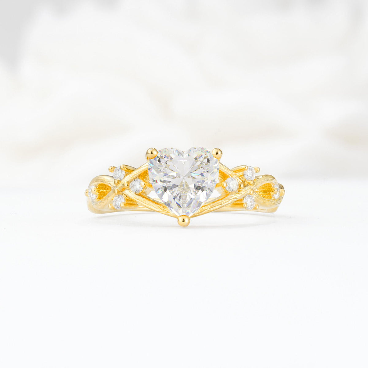 Celtic Knot Heart Shaped Moissanite Engagement Ring - Additional view