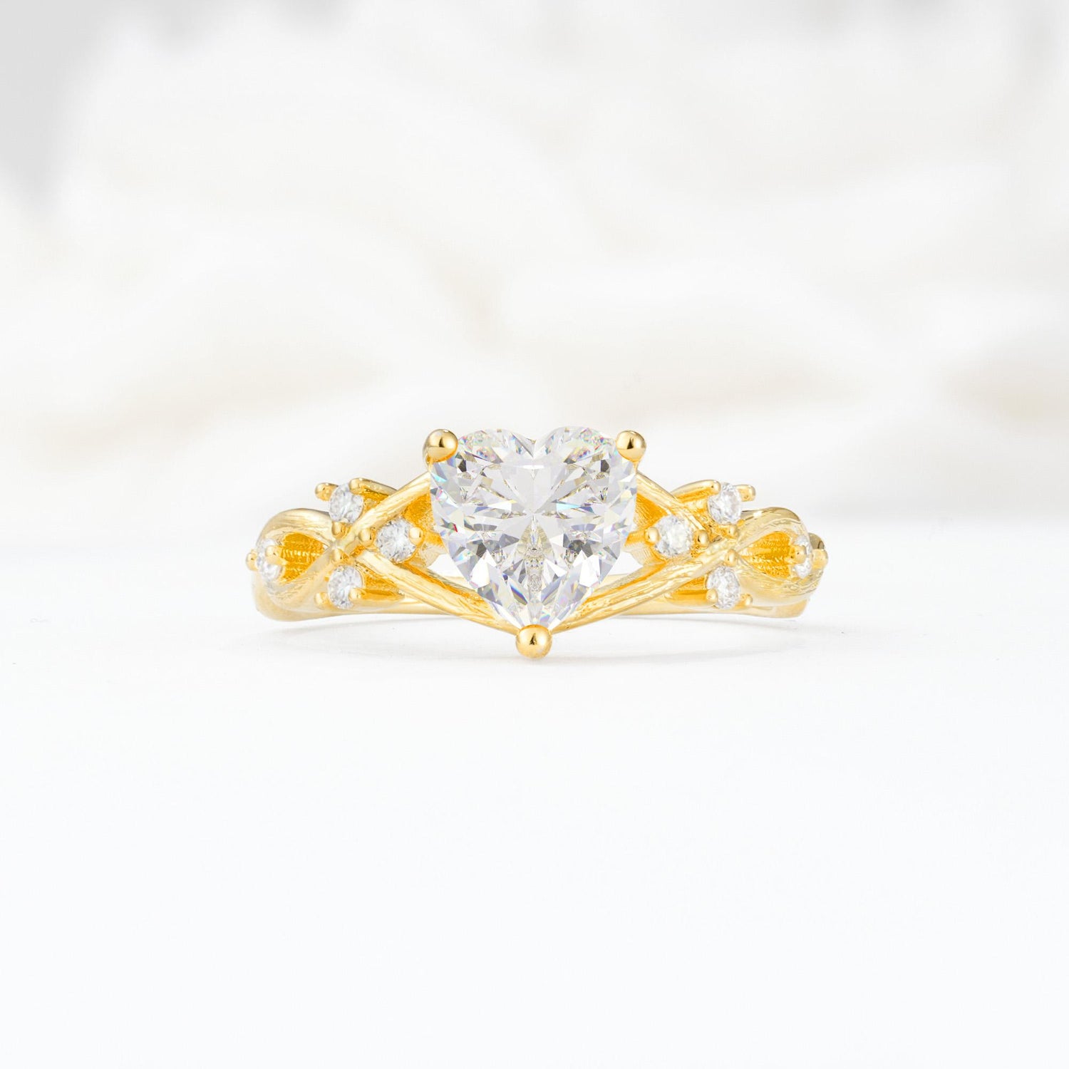 Celtic Knot Heart Shaped Moissanite Engagement Ring - Additional view