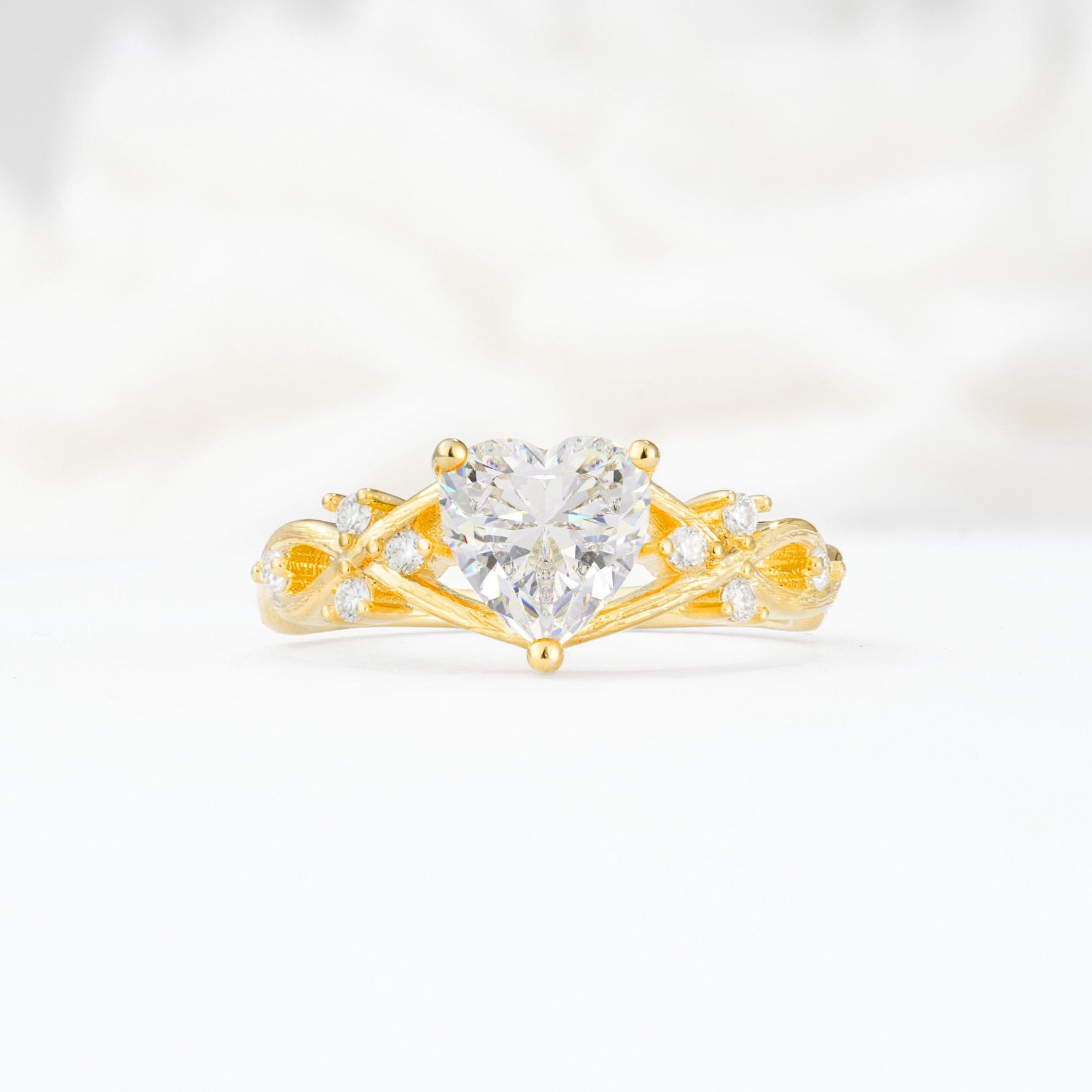 Celtic Knot Heart Shaped Moissanite Engagement Ring - Additional view