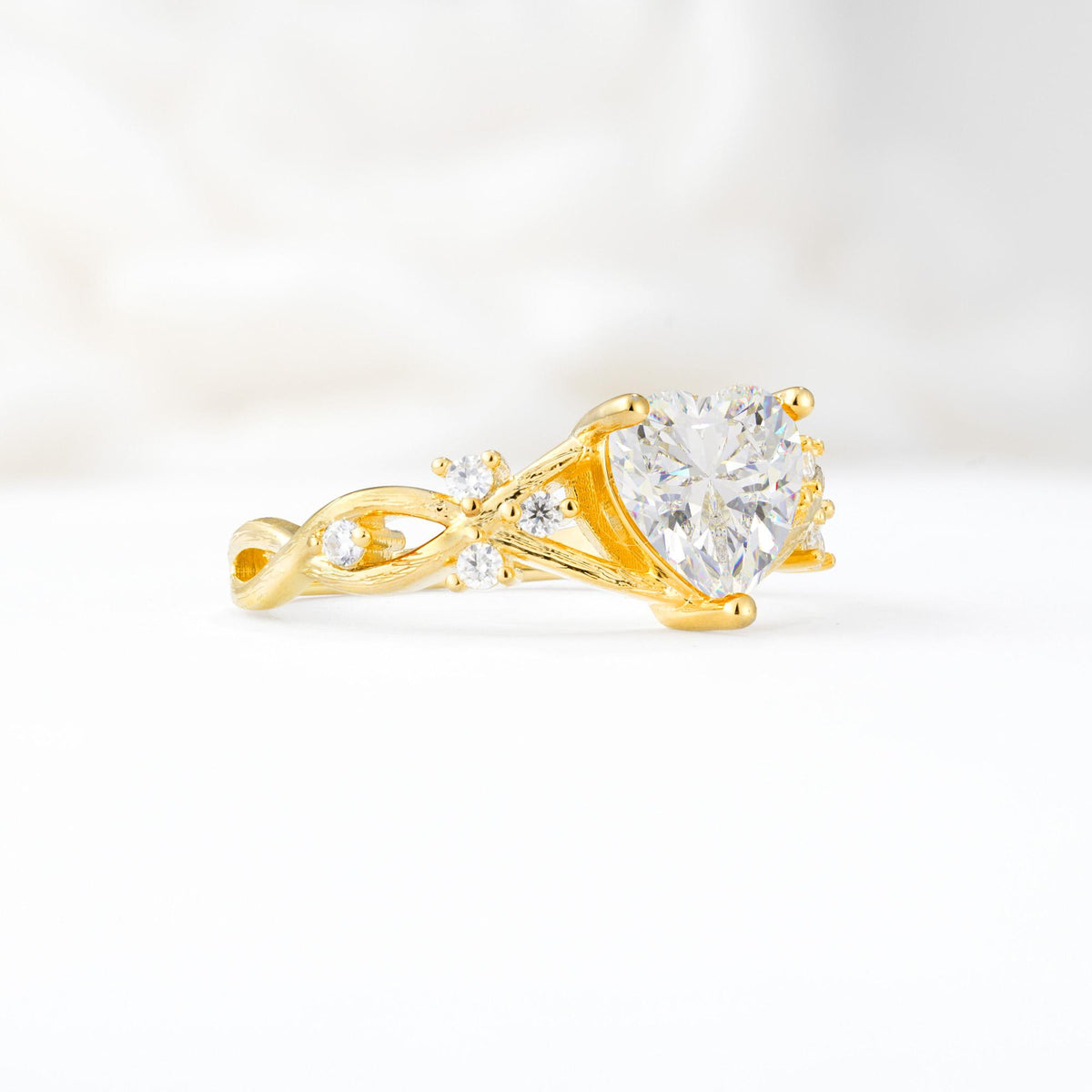 Celtic Knot Heart Shaped Moissanite Engagement Ring - Additional view