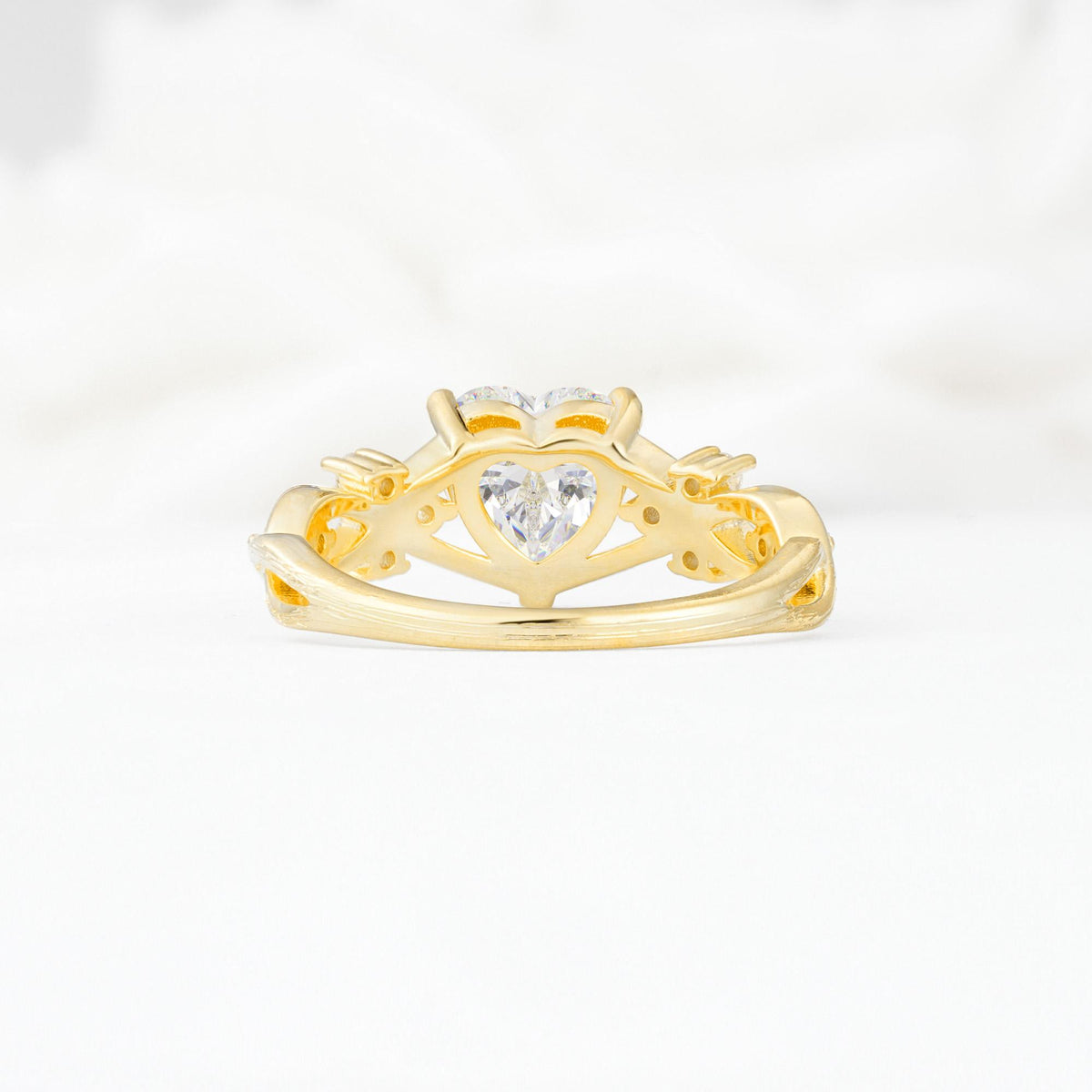 Celtic Knot Heart Shaped Moissanite Engagement Ring - Additional view