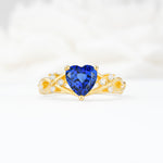 Celtic Knot Heart Shaped Sapphire Engagement Ring - Additional view
