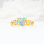 Celtic Knot Heart Shaped Fire Opal Engagement Ring - Additional view