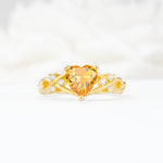 Celtic Knot Heart Shaped Citrine Engagement Ring - Additional view