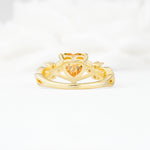 Celtic Knot Heart Shaped Citrine Engagement Ring - Additional view