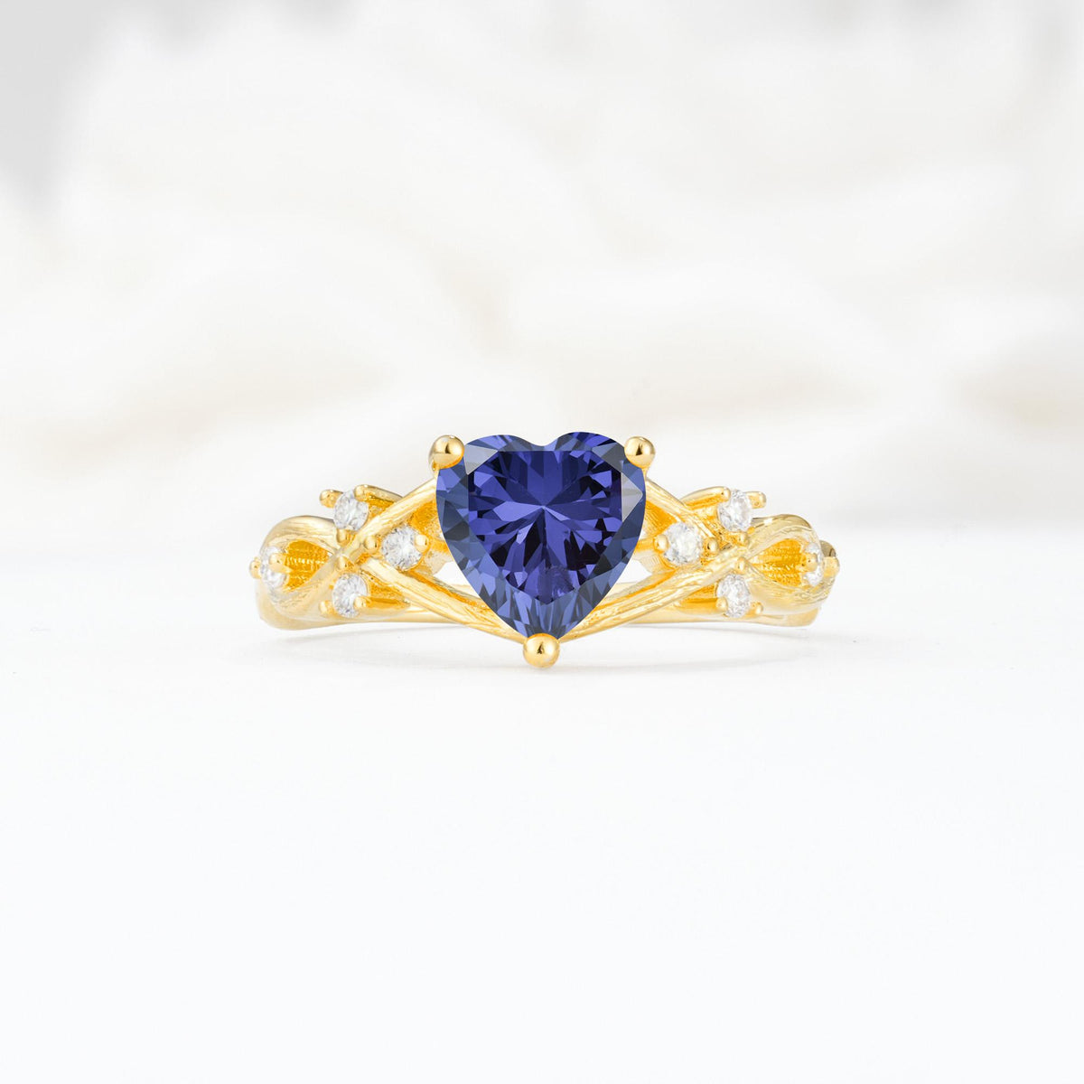 Celtic Knot Heart Shaped Tanzanite Engagement Ring - Additional view