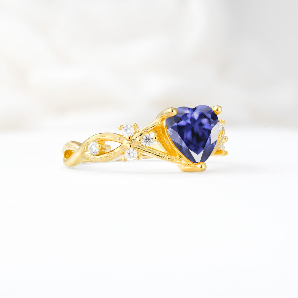 Celtic Knot Heart Shaped Tanzanite Engagement Ring - Additional view