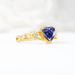Celtic Knot Heart Shaped Tanzanite Engagement Ring - Additional view