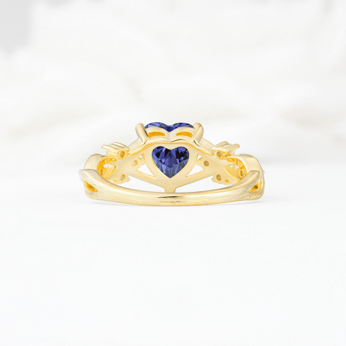 Celtic Knot Heart Shaped Tanzanite Engagement Ring - Additional view