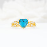 Celtic Knot Heart Shaped Turquoise Engagement Ring - Additional view