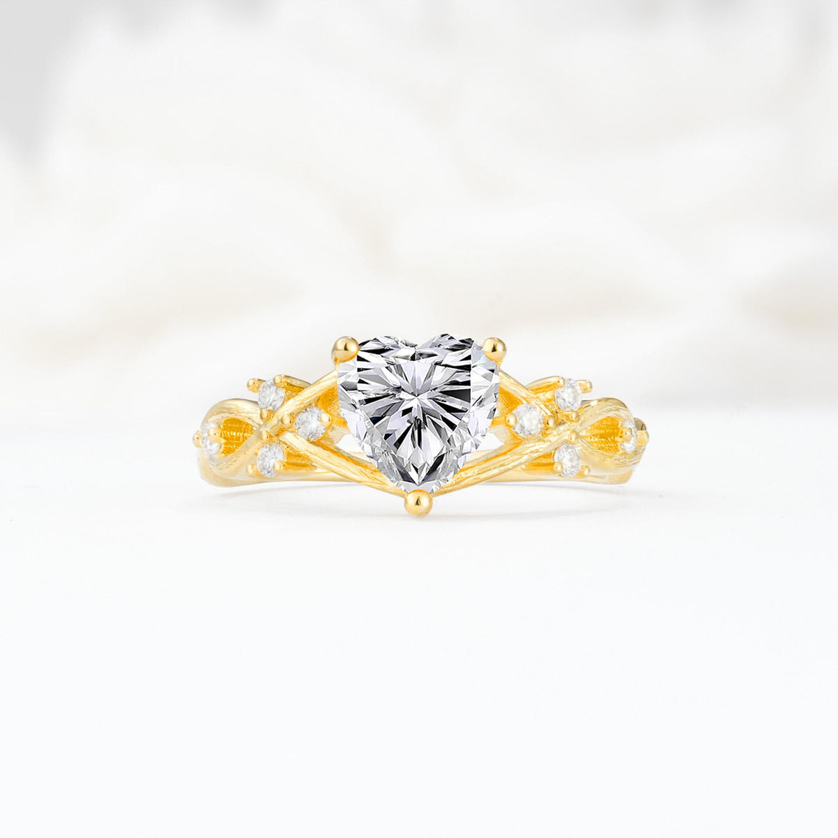 Celtic Knot Heart Shaped Lab Diamond Engagement Ring - Additional view