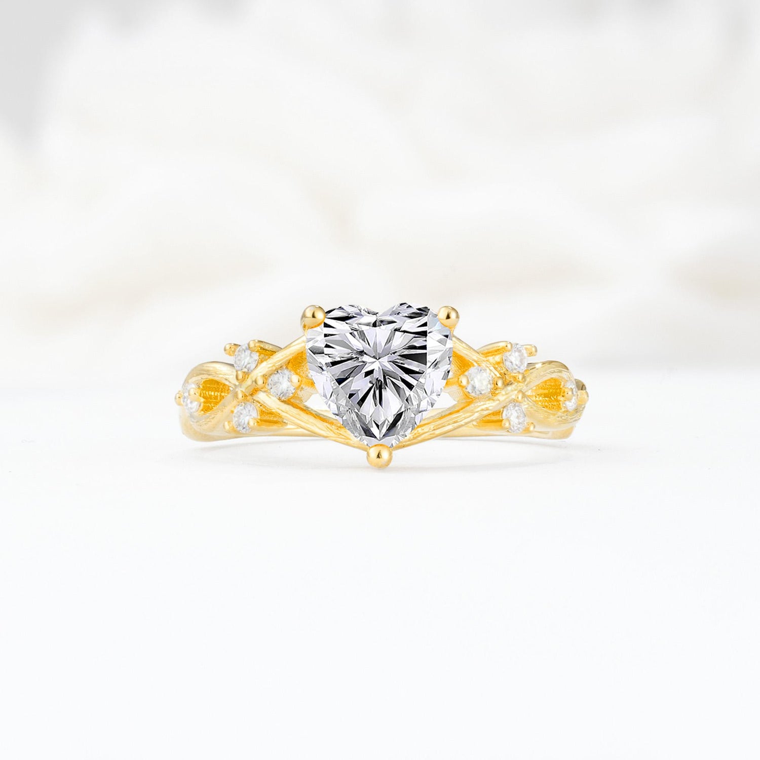 Celtic Knot Heart Shaped Lab Diamond Engagement Ring - Additional view