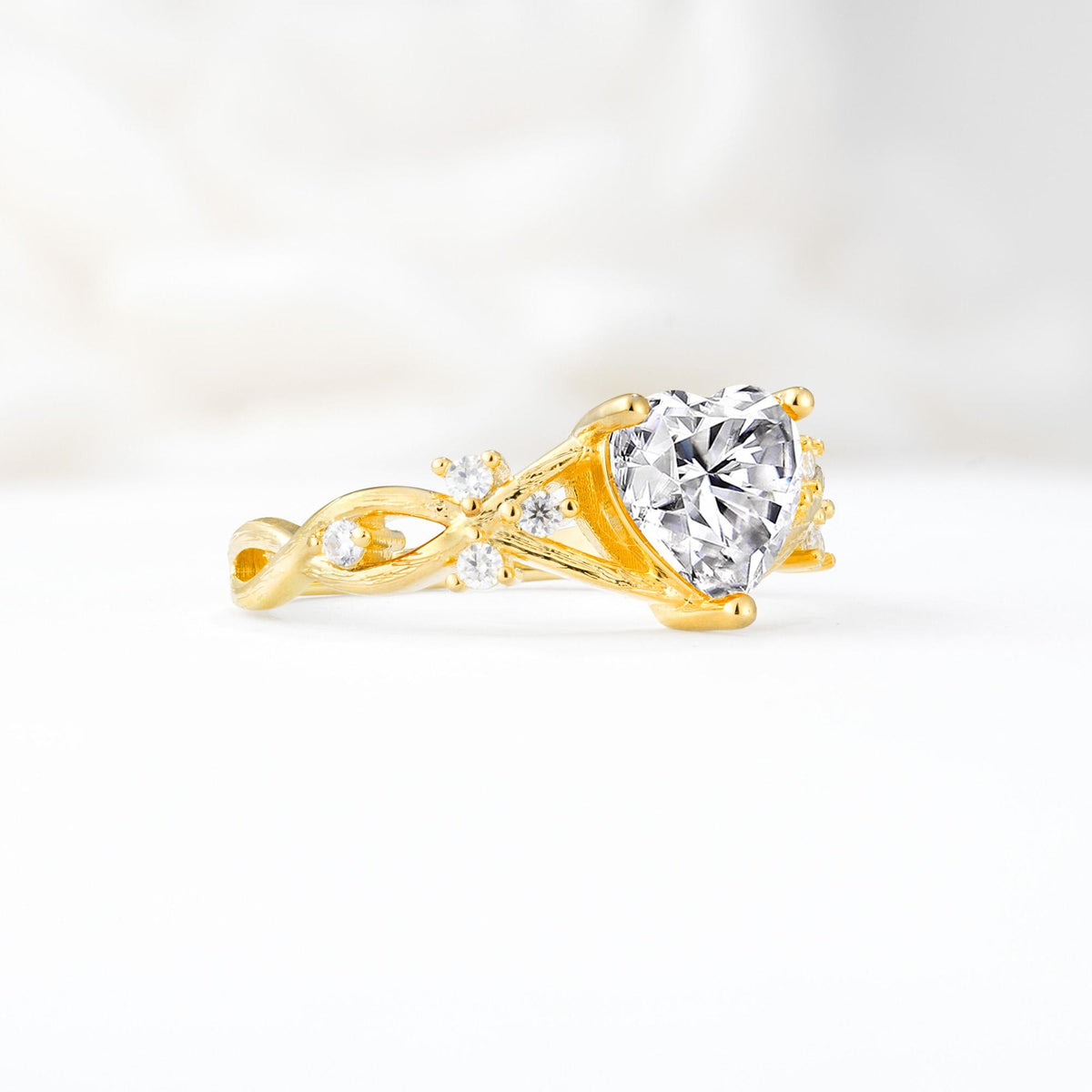 Celtic Knot Heart Shaped Lab Diamond Engagement Ring - Additional view