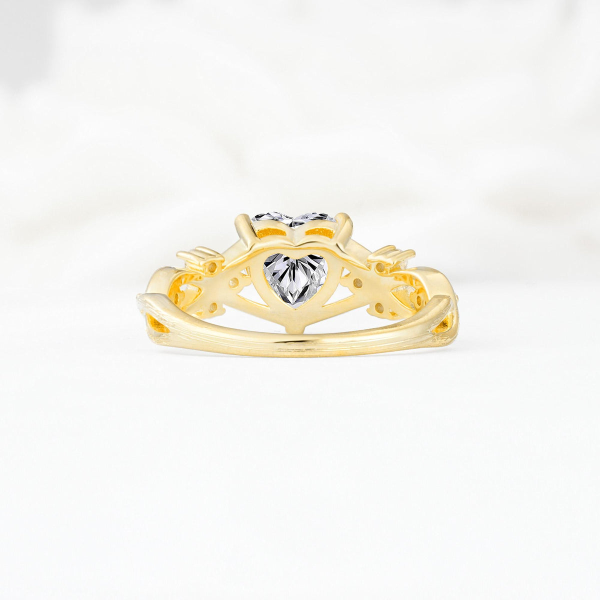 Celtic Knot Heart Shaped Lab Diamond Engagement Ring - Additional view