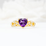 Celtic Knot Heart Shaped Amethyst Engagement Ring - Additional view