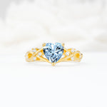 Celtic Knot Heart Shaped Aquamarine Engagement Ring - Additional view