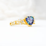 Celtic Knot Heart Shaped Alexandrite Engagement Ring - Additional view