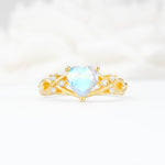 Celtic Knot Heart Shaped Moonstone Engagement Ring - Additional view