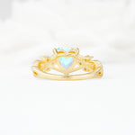 Celtic Knot Heart Shaped Moonstone Engagement Ring - Additional view