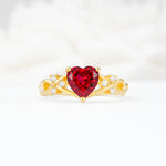 Celtic Knot Heart Shaped Ruby Engagement Ring - Additional view