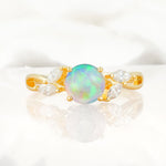 SR17562 Fire Opal Ring - Yellow-Gold