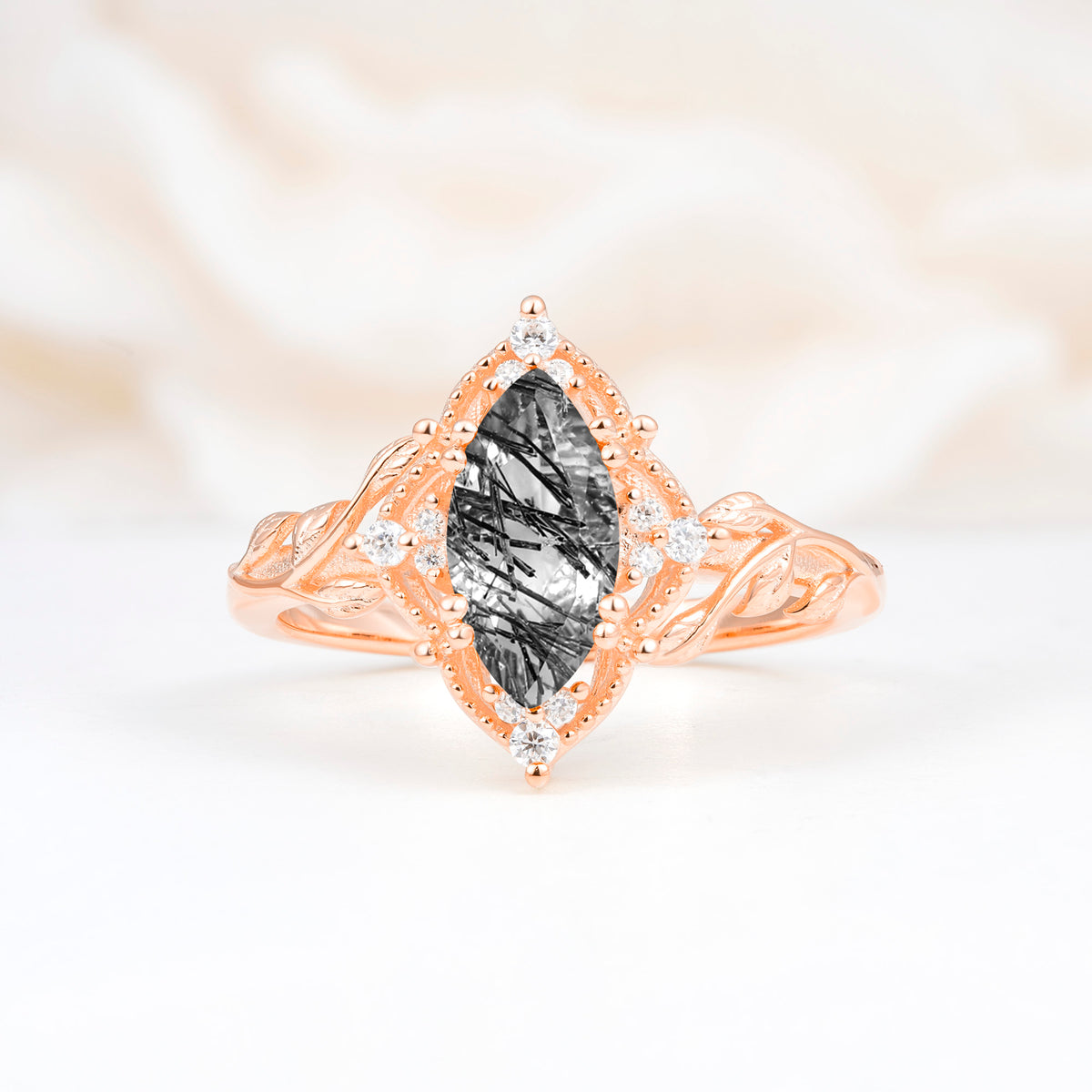 SR17577 Black Rutilated Quartz Ring - Additional view