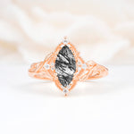 SR17577 Black Rutilated Quartz Ring - Additional view