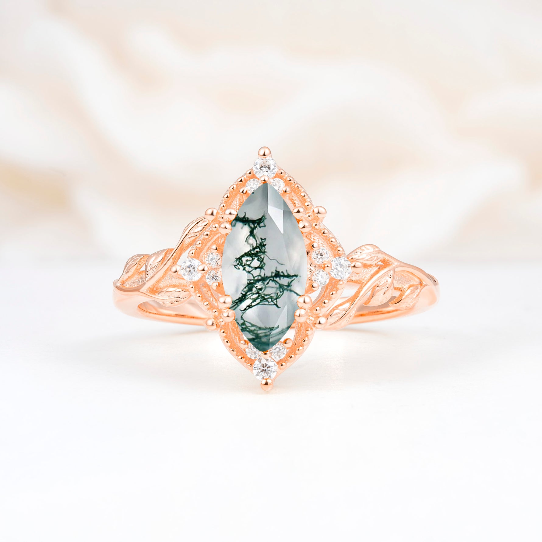 SR17577 Moss Agate Ring - Additional view
