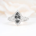 SR17577 Black Rutilated Quartz Ring - Additional view