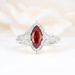 SR17577 Garnet Ring - Additional view