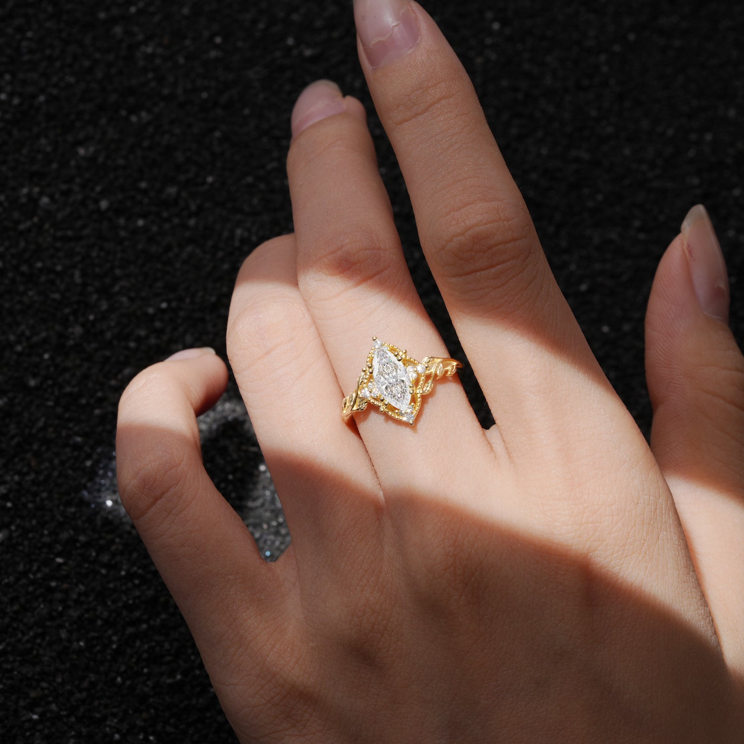 SR17577 Moissanite Ring - Rose-Gold