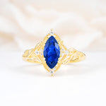 SR17577 Sapphire Ring - Yellow-Gold