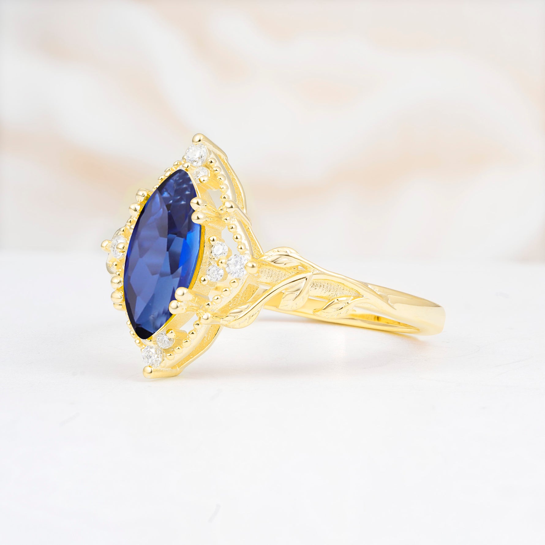 SR17577 Sapphire Ring - White-Gold