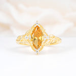 SR17577 Citrine Ring - Yellow-Gold