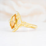 SR17577 Citrine Ring - White-Gold