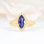 SR17577 Tanzanite Ring - Yellow-Gold