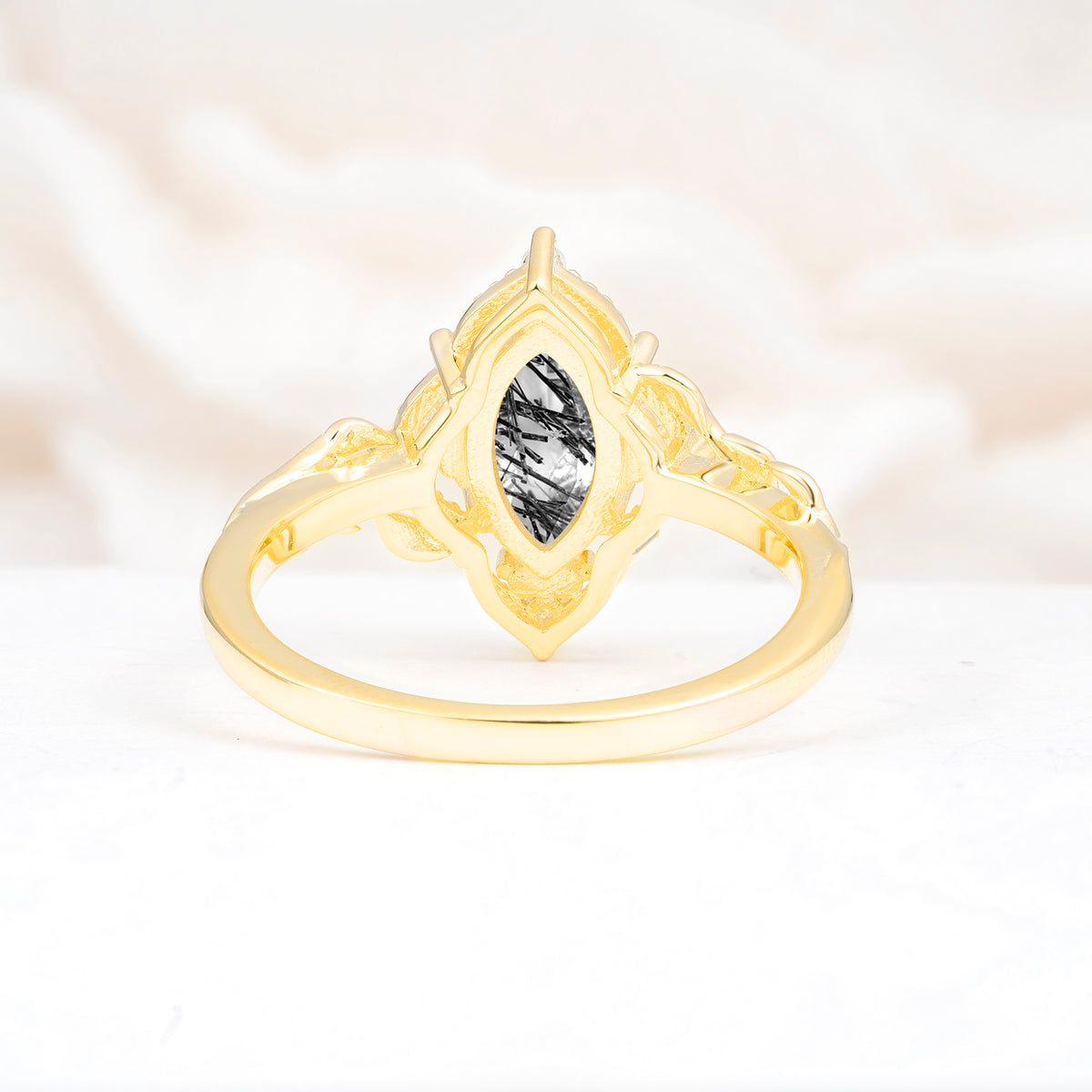 SR17577 Black Rutilated Quartz Ring - Additional view