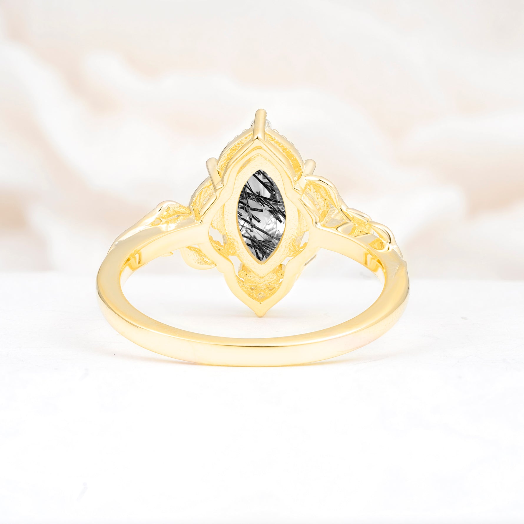 SR17577 Black Rutilated Quartz Ring - Additional view