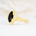 SR17577 Black Onyx Ring - White-Gold