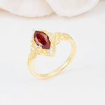 SR17577 Garnet Ring - Additional view